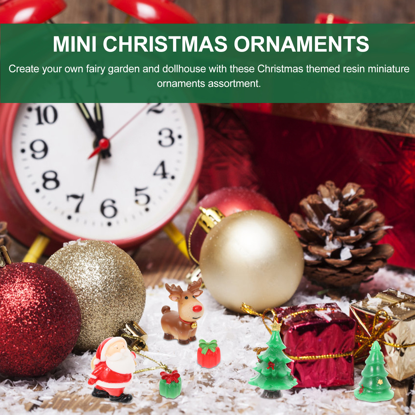 Interior Design Xmas - 27Pcs Creative Resin Christmas Landscape Ornaments