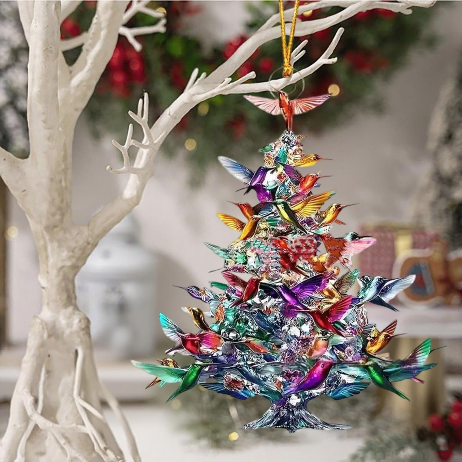 8cm 2D Acrylic Bird Ornaments  - Interior Design Xmas reseña y precio