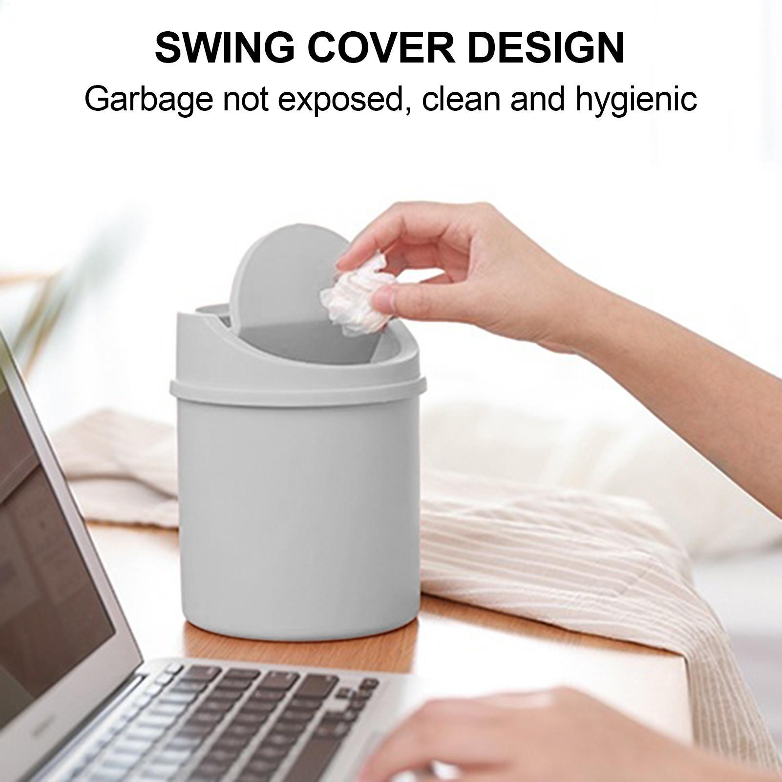 Mini Desktop Trash Can with Li - Interior Design Your Room reseña y precio