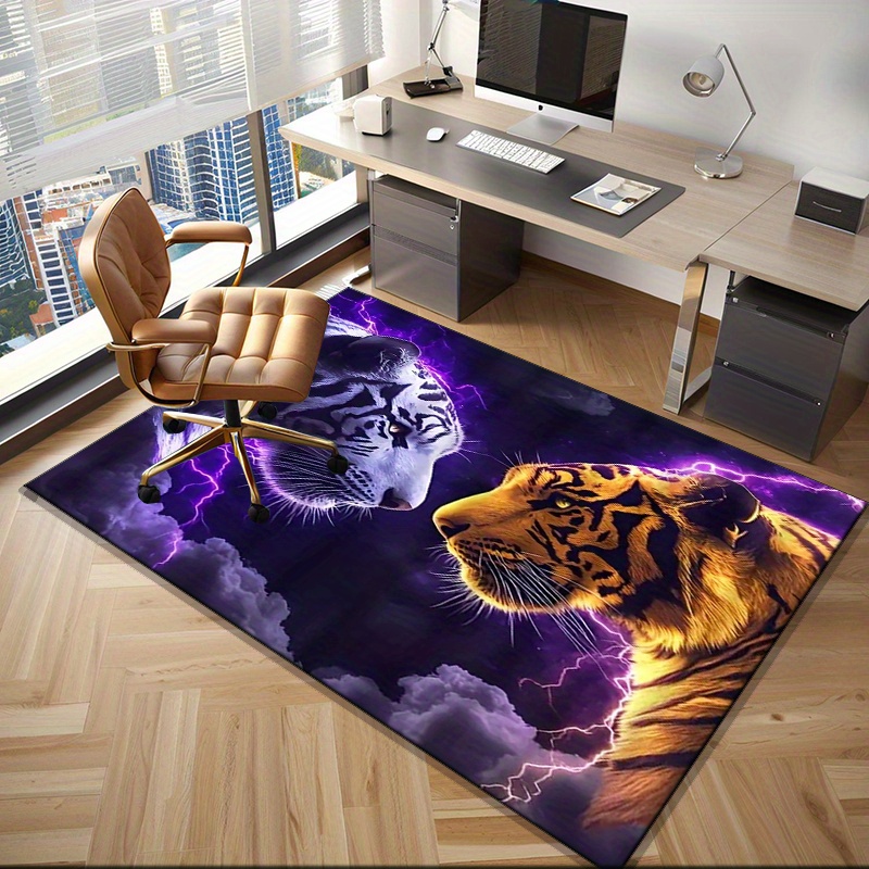 Tiger faces rug with electric  - Interior Design Your Room reseña y precio