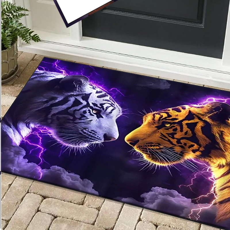 Tiger faces rug with electric  - Interior Design Your Room reseña y precio