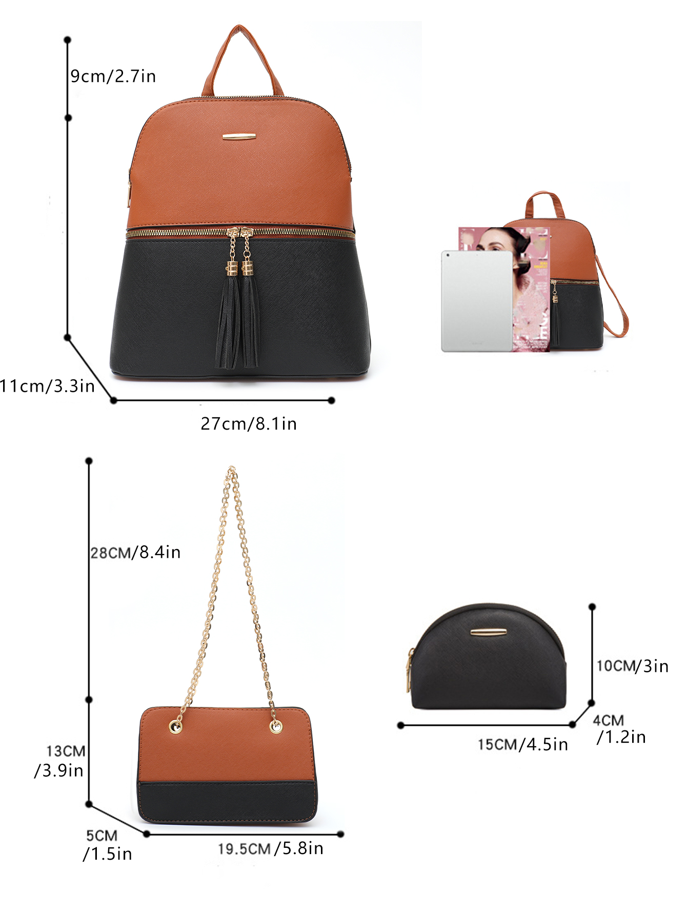 4 PCS Bags Set Women's Fashion - Interior Design Women reseña y precio