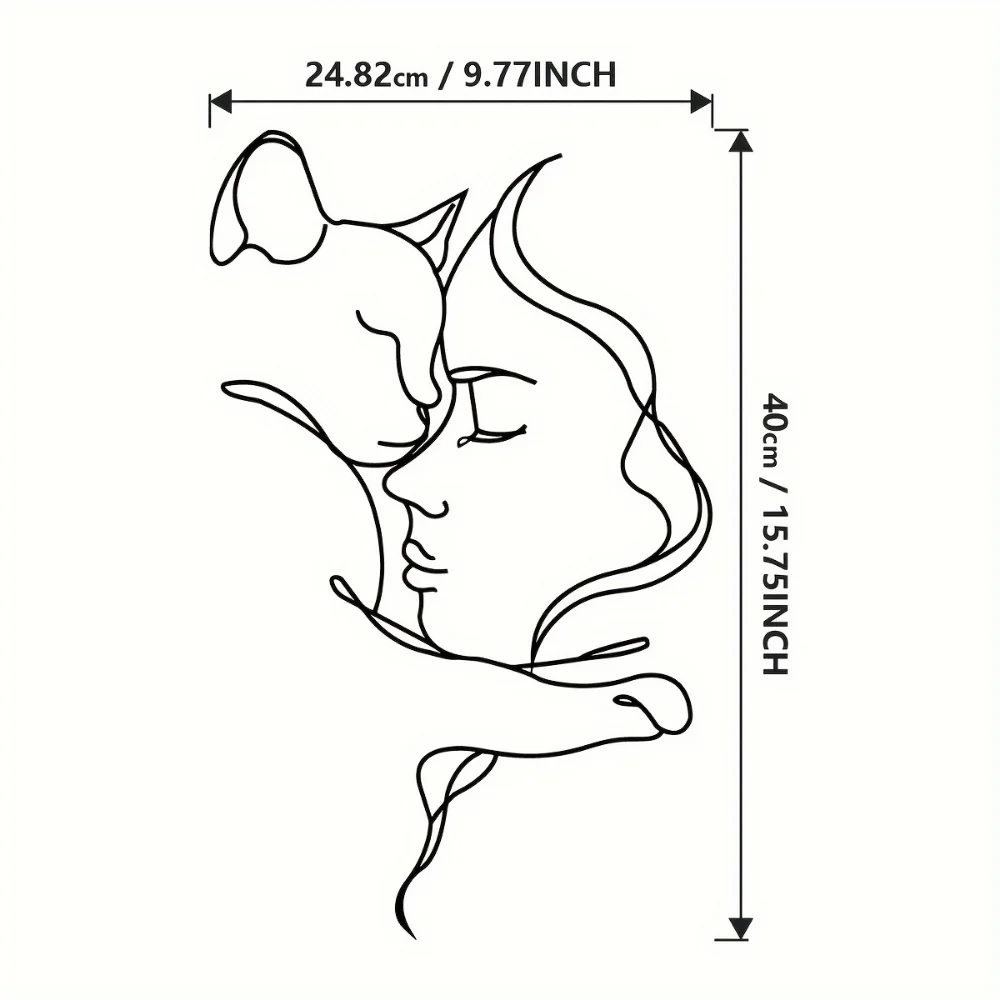 Sleek Black Cat and Woman Meta - Interior Design Women reseña y precio